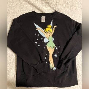 Disney Black Tinker Bell Pullover Sweatshirt